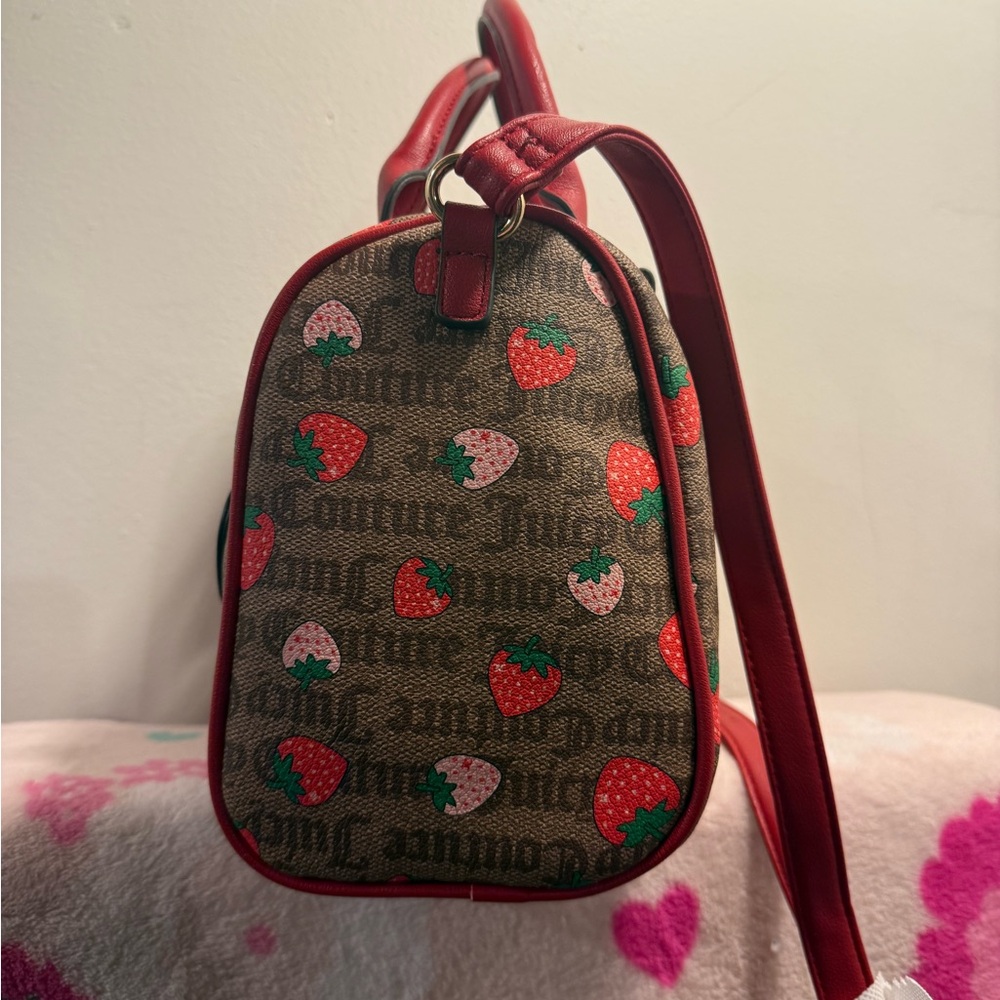 Juicy Couture Red and brown strawberries Satchel NWT - Picture 5 of 10